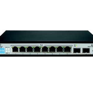 250M 10-Port 10/100/1000 Smart Switch with 8 PoE+ Ports & 2 Uplink Ports